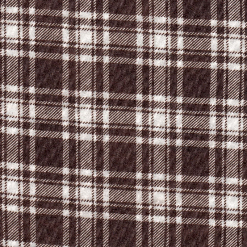 Plaid Print Knit Fabric