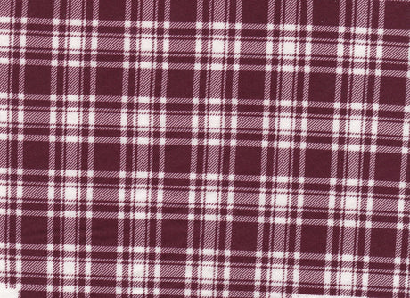 Plaid Print Knit Fabric