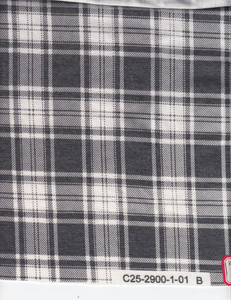 Plaid Print Knit Fabric