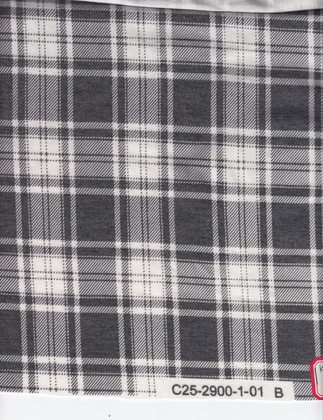 Plaid Print Knit Fabric