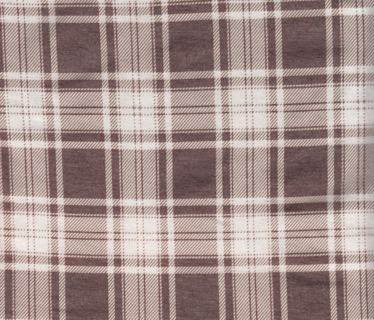 Plaid Print Knit Fabric