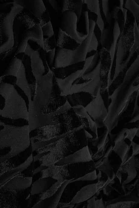 Zebra Velvet Burnout Knit Fabric