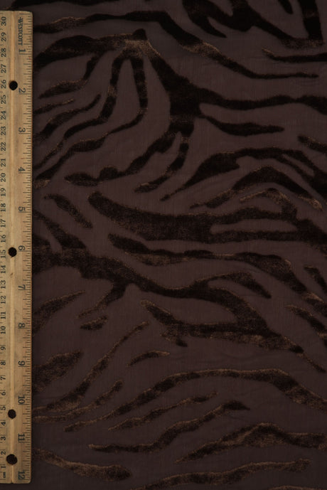 Zebra Velvet Burnout Knit Fabric