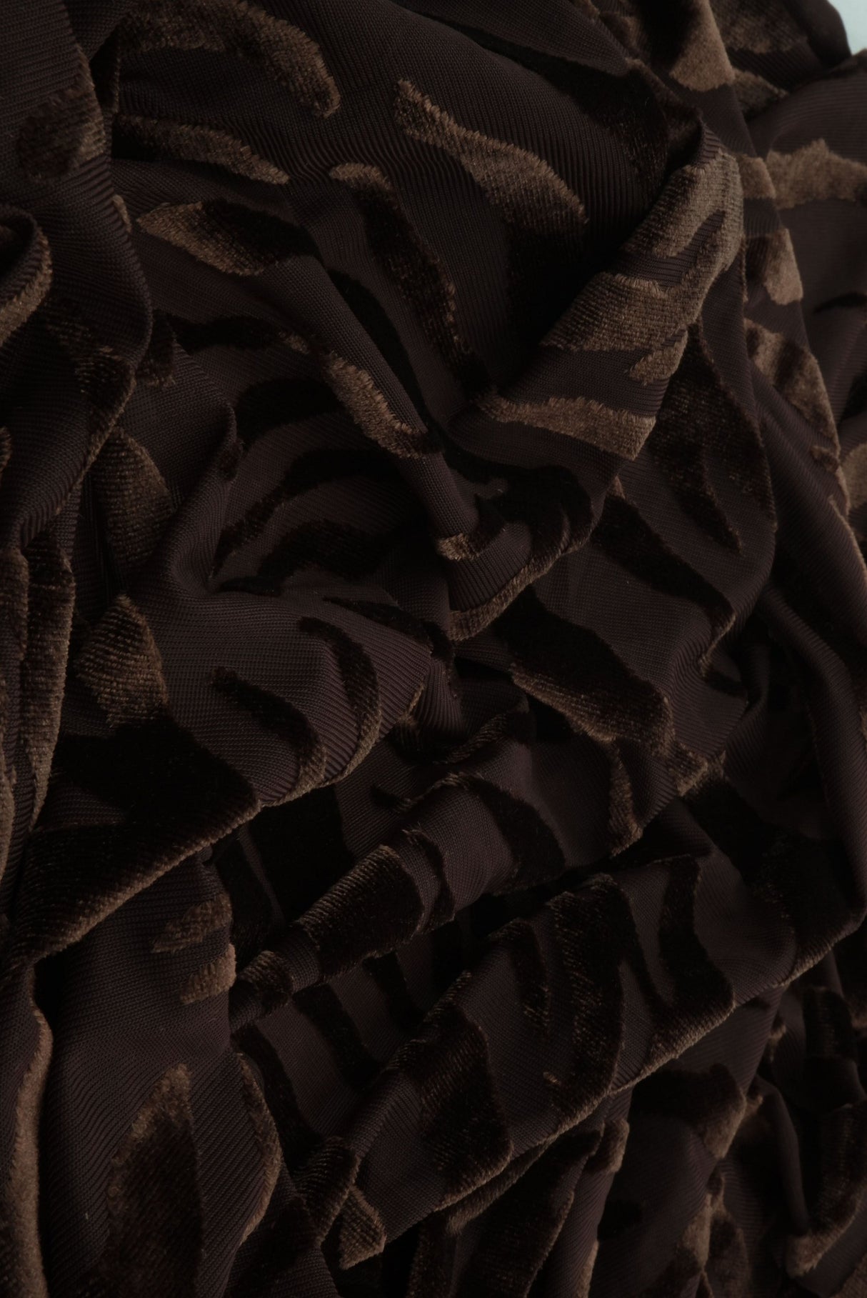 Zebra Velvet Burnout Knit Fabric