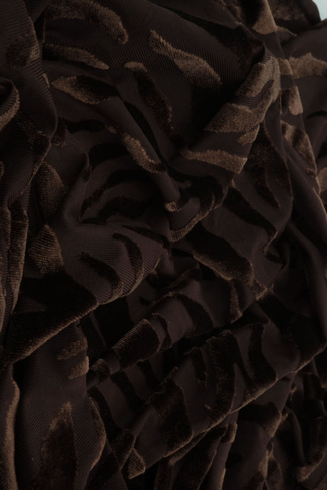 Zebra Velvet Burnout Knit Fabric