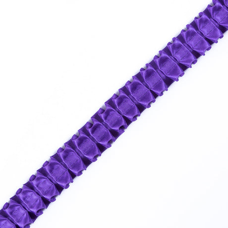 Italian Purple Box Pleated Trimming - 1"