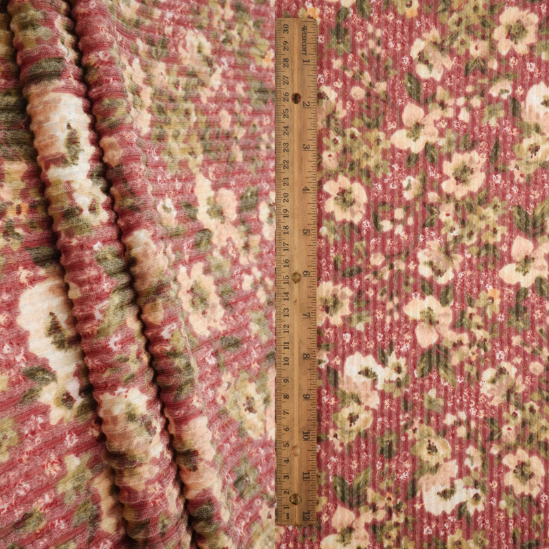 Floral Double Knit Jacquard Fabric