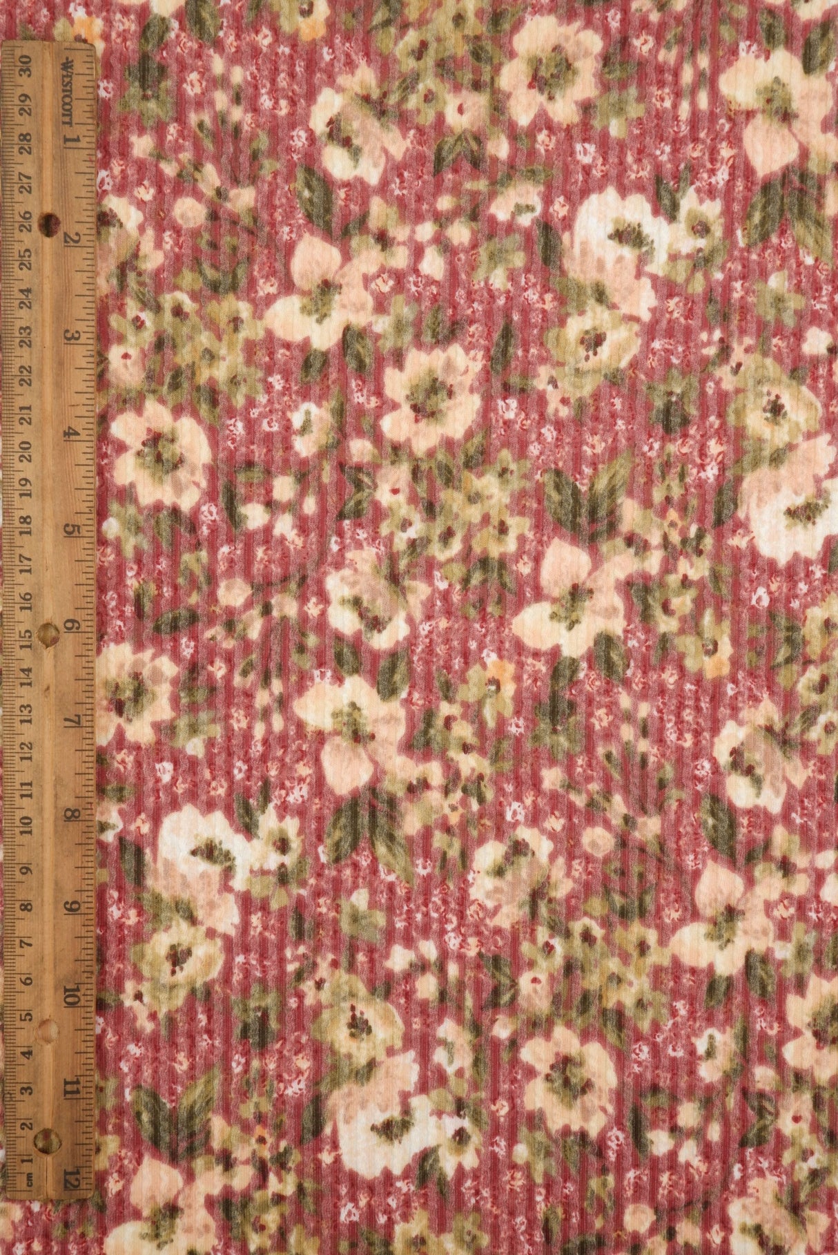 Floral Double Knit Jacquard Fabric