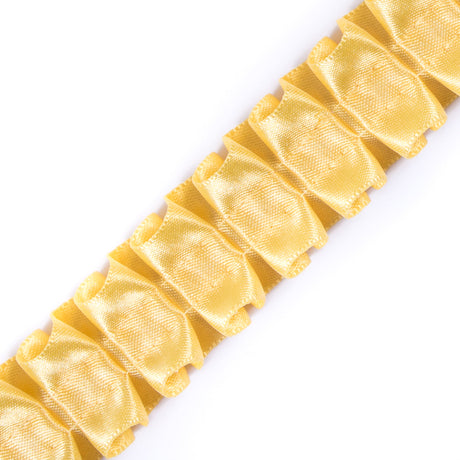 Italian Yellow Box Pleated Trimming - 1"