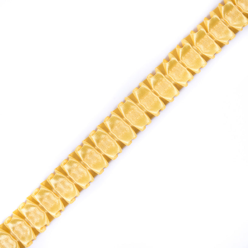 Italian Yellow Box Pleated Trimming - 1"