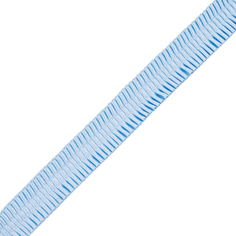 Italian Sky Blue Deep Knife Pleated Trimming - 1"