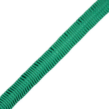 Italian Kelly Green Deep Knife Pleated Trimming - 1"