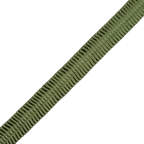 Italian Green Deep Knife Pleated Trimming - 1"