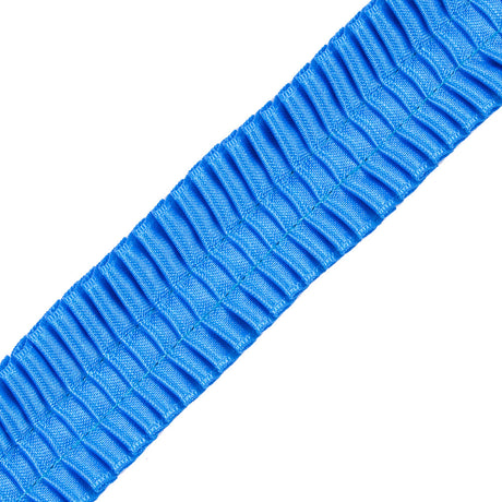 Italian Electric Blue Deep Knife Pleated Trimming - 1"