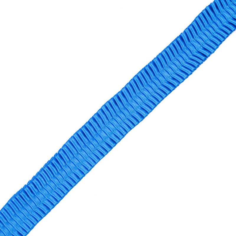 Italian Electric Blue Deep Knife Pleated Trimming - 1"