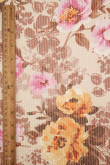 Double Knit Jacquard Floral Fabric