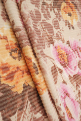 Double Knit Jacquard Floral Fabric