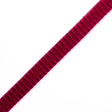 Italian Wine Velvet Knife Pleated Trimming - 0.875"