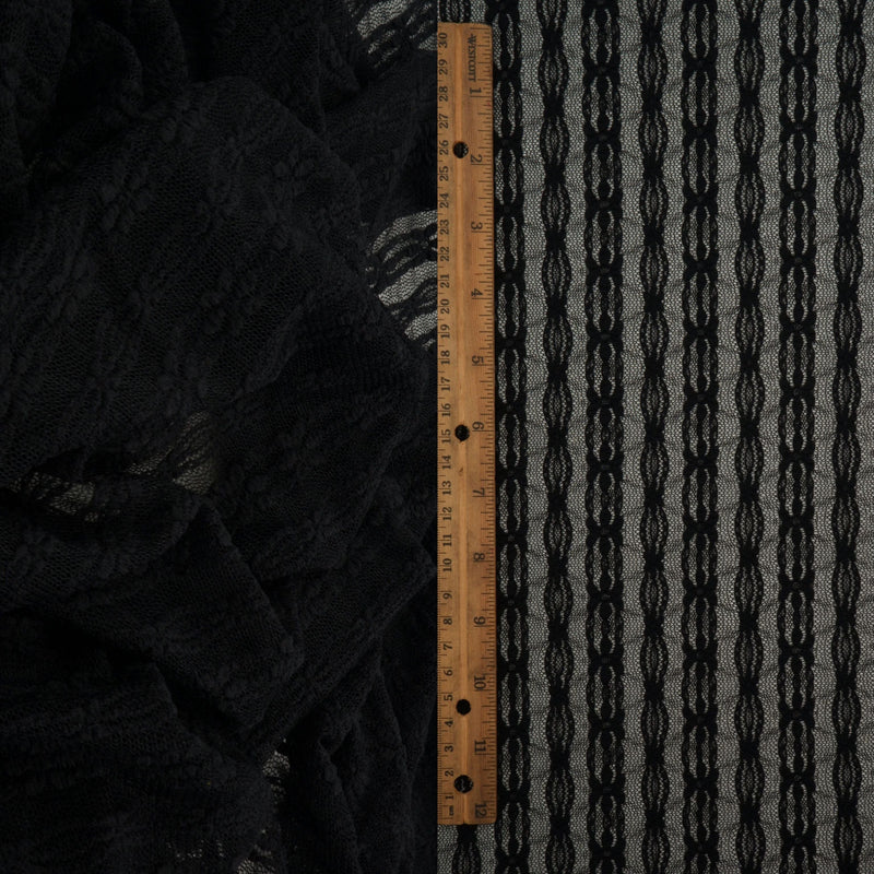 Ditsy Flower Stripe Nylon Spandex Lace