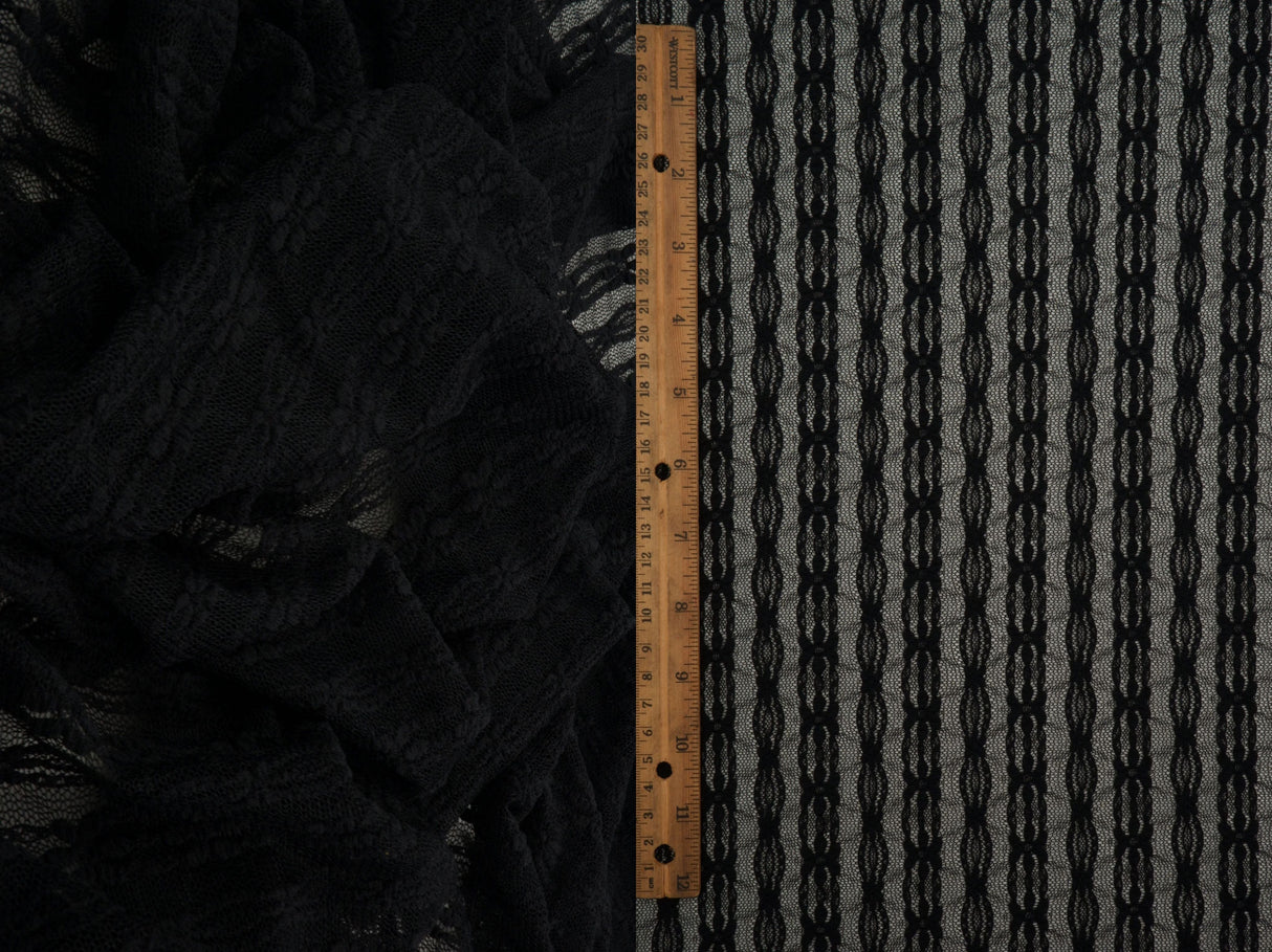Ditsy Flower Stripe Nylon Spandex Lace