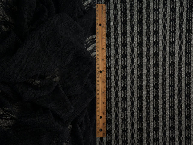 Ditsy Flower Stripe Nylon Spandex Lace