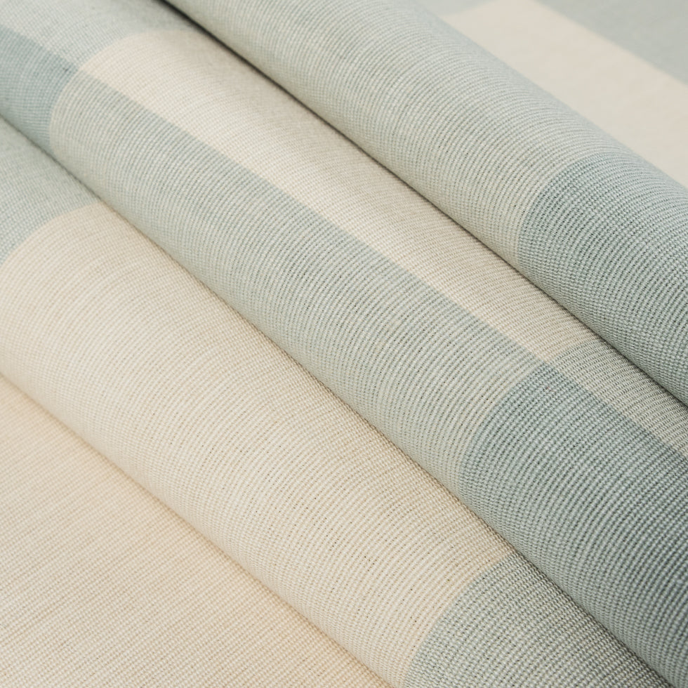 Spa Blue Buffalo Checked Cotton Woven