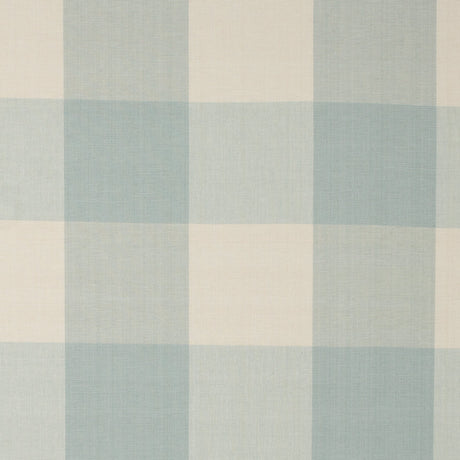 Spa Blue Buffalo Checked Cotton Woven