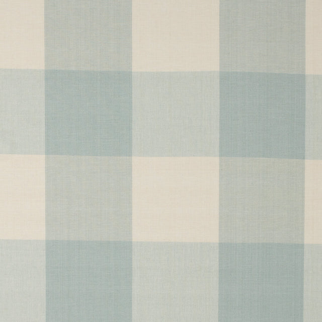 Spa Blue Buffalo Checked Cotton Woven