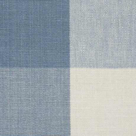 Soft Blue Buffalo Checked Cotton Woven