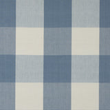 Soft Blue Buffalo Checked Cotton Woven