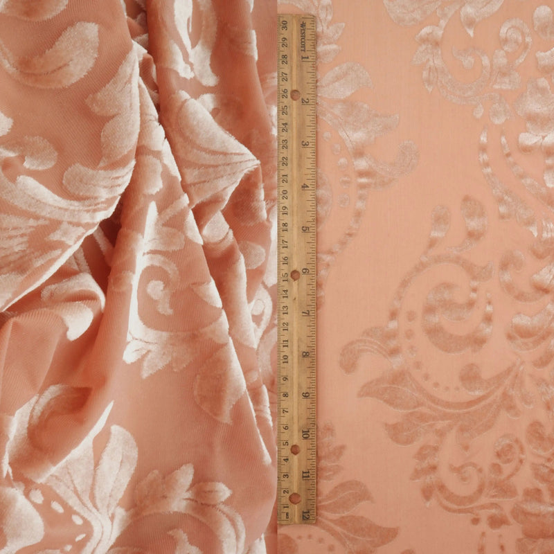 Damask Velvet Burnout Fabric 55" Wide