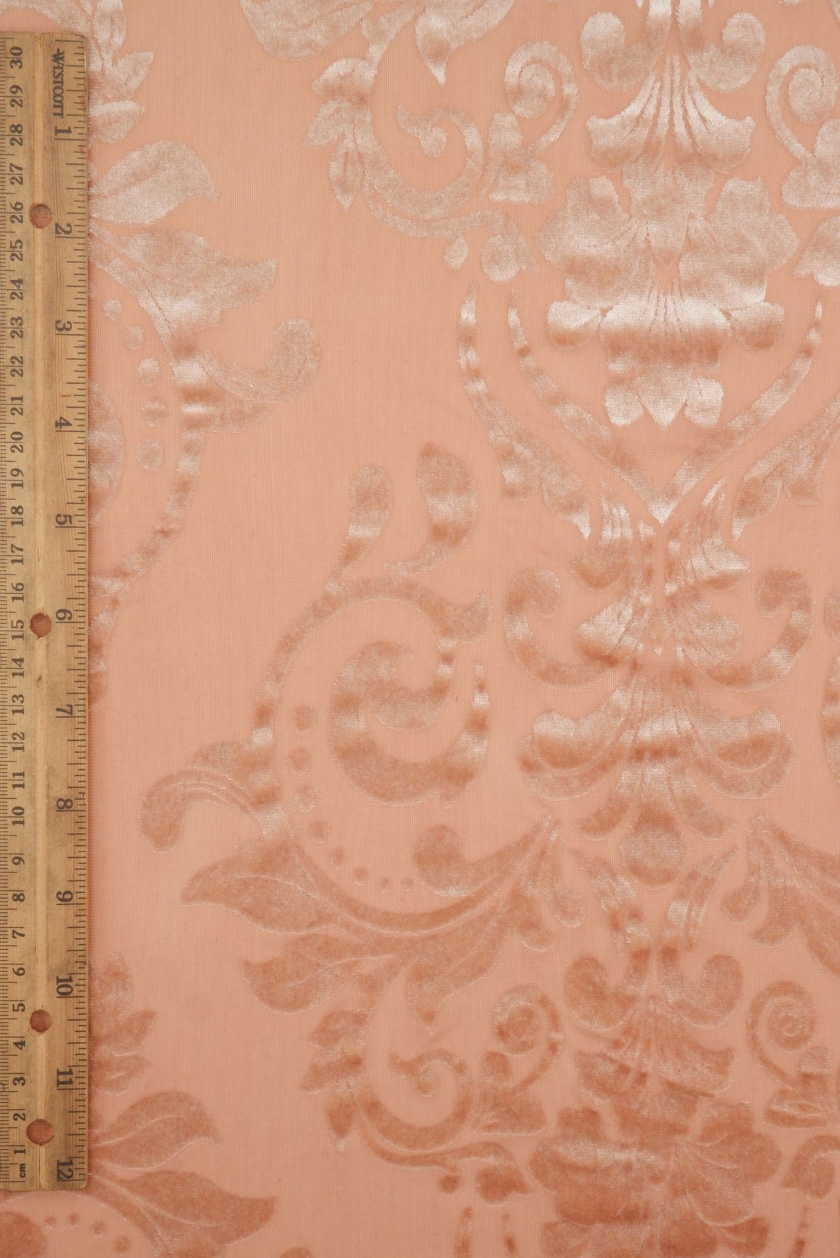 Damask Velvet Burnout Fabric