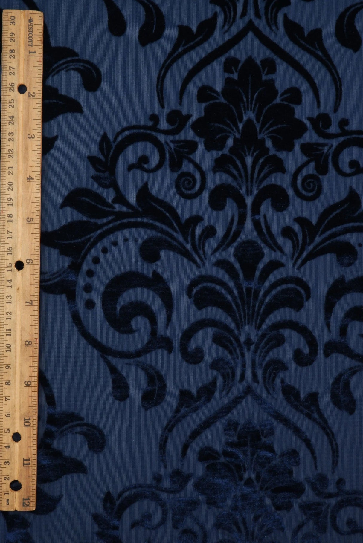 Damask Velvet Burnout Fabric 55" Wide