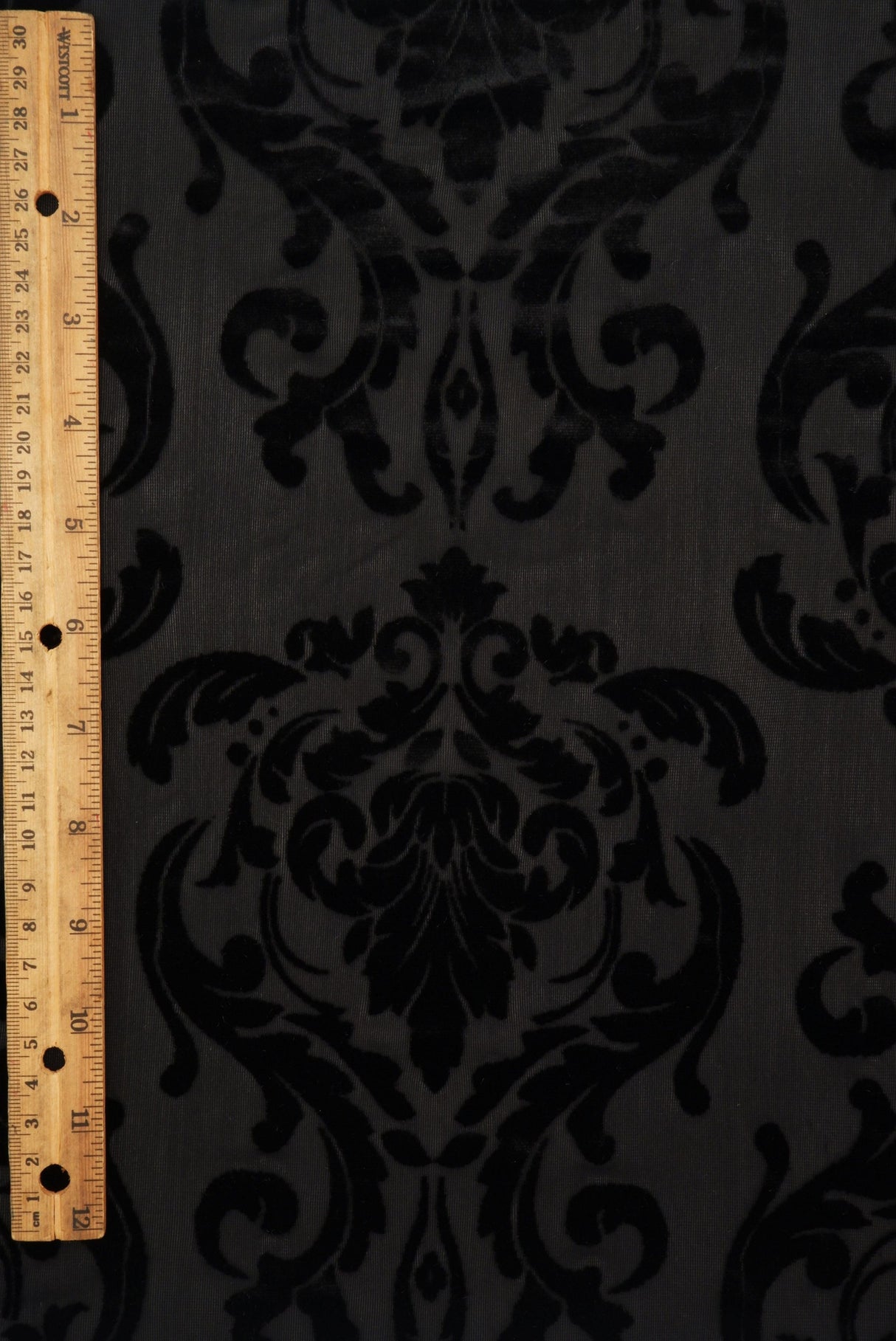 Damask Velvet Burnout Fabric