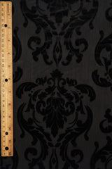 Damask Velvet Burnout Fabric