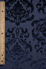 Damask Velvet Burnout Fabric