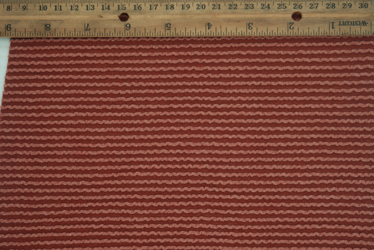 Jacquard Double Knit Rib Stretch Fabric