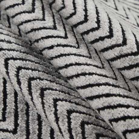 Gray Chevron Polyester Chenille