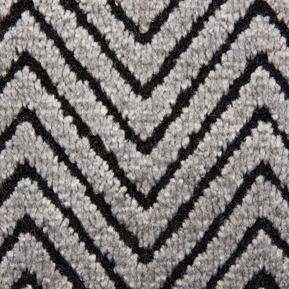 Gray Chevron Polyester Chenille
