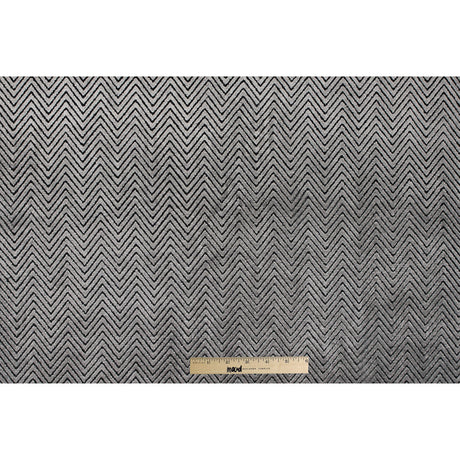 Gray Chevron Polyester Chenille
