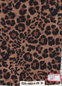 Leopard Print Stretch Knit Fabric