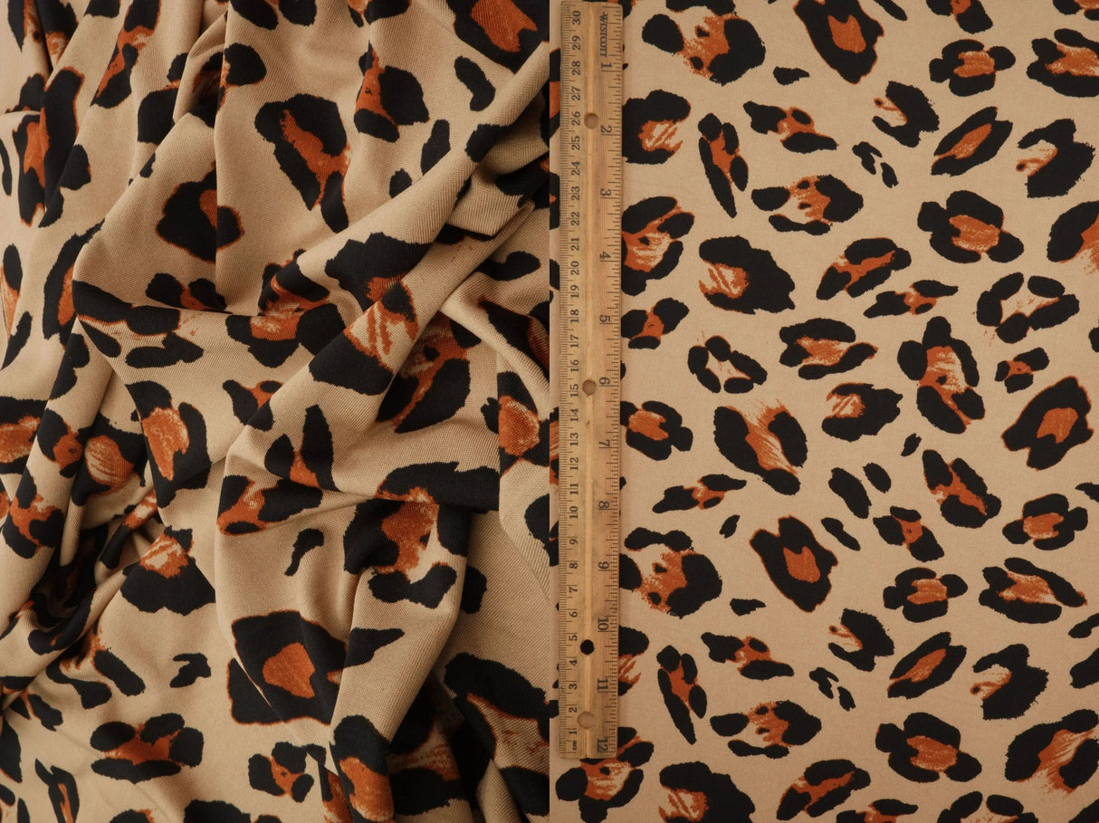 DTY Animal Leopard Print Knit Fabric 58/60" Wide – 190 GSM