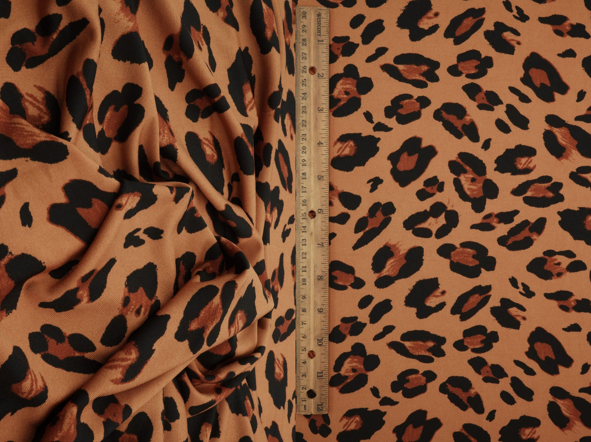 Leopard Print DTY Knit Fabric