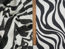 Double Knit Jacquard Zebra Fabric Black