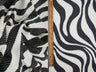 Double Knit Jacquard Zebra Fabric Black