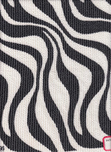 Double Knit Jacquard Zebra Fabric Black