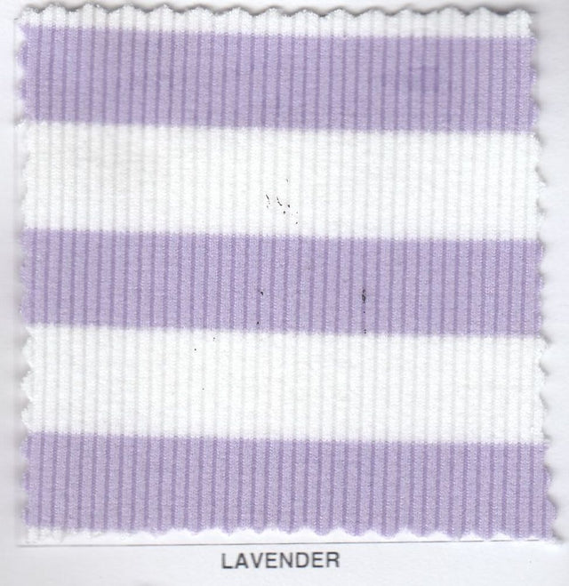 Striped Fleece Rib Knit Fabric Lavender