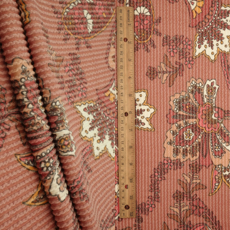 Double Knit Jacquard Paisley Fabric 56/57" Wide Soft Stretchy Polyester Rayon Spandex