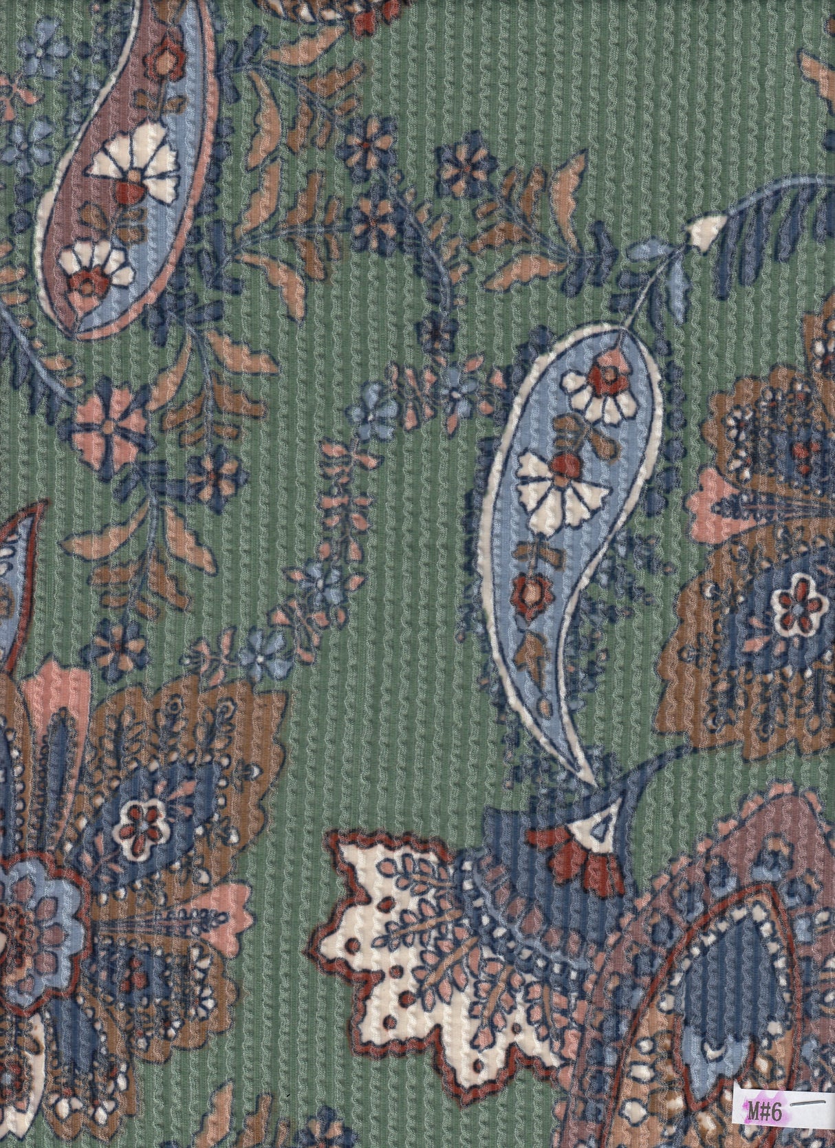 Double Knit Jacquard Paisley Fabric