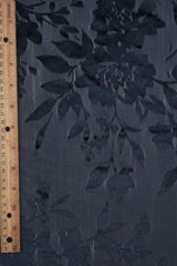 Floral Velvet Burnout Stretch Knit Fabric 55" Wide